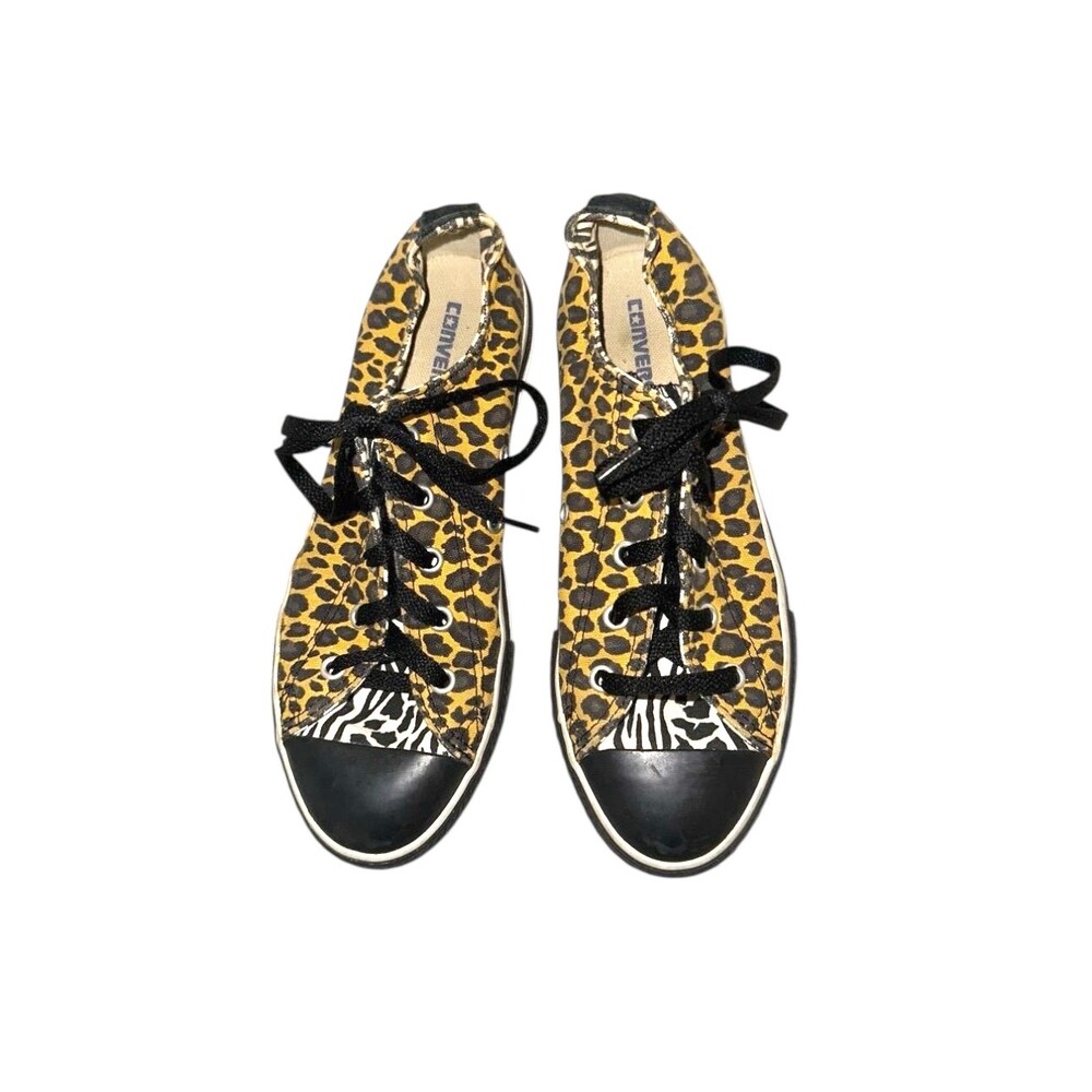Converse All Star Animal Print Low Top Sneakers Size 3
